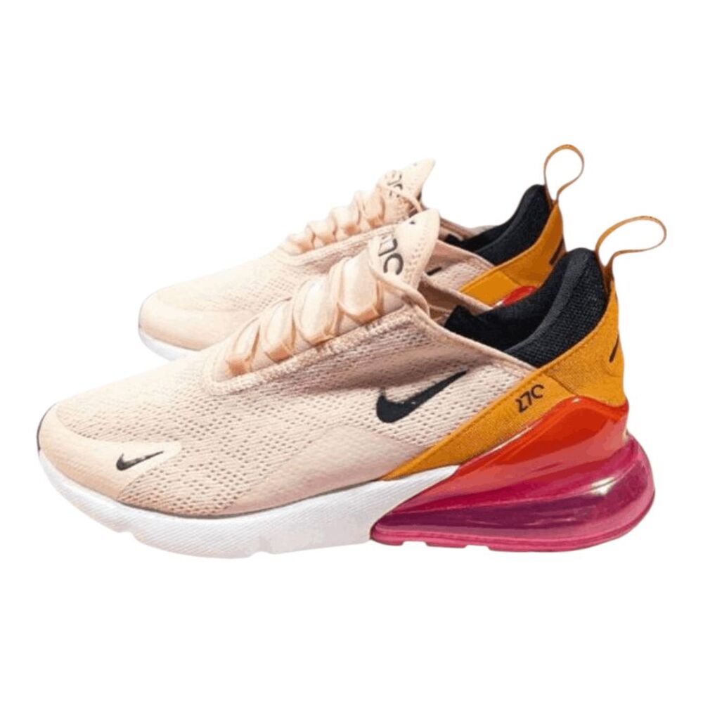 Nike Women's Pink Orange Red Air Max 270 Athletic Sneakers - Picture 3 of 13